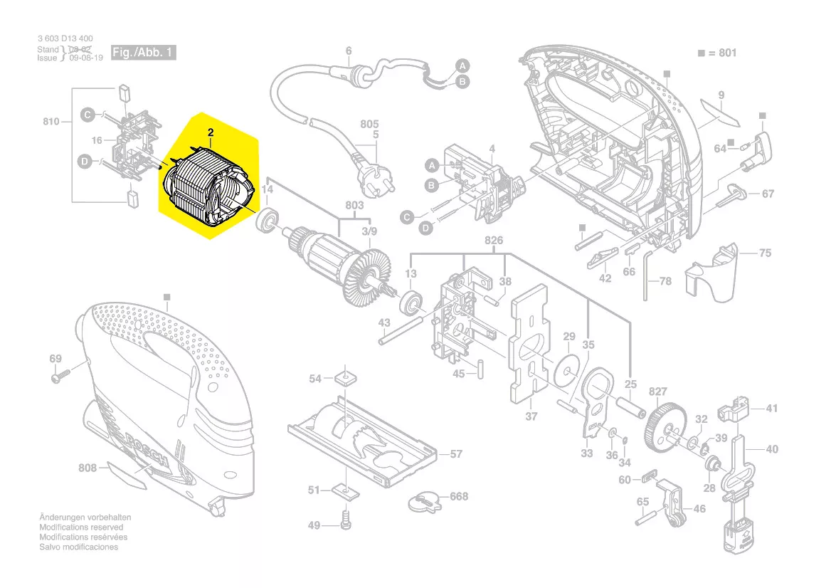 Stator 2 609 007 838 Bosch